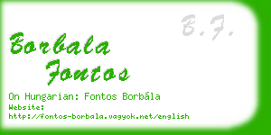 borbala fontos business card
